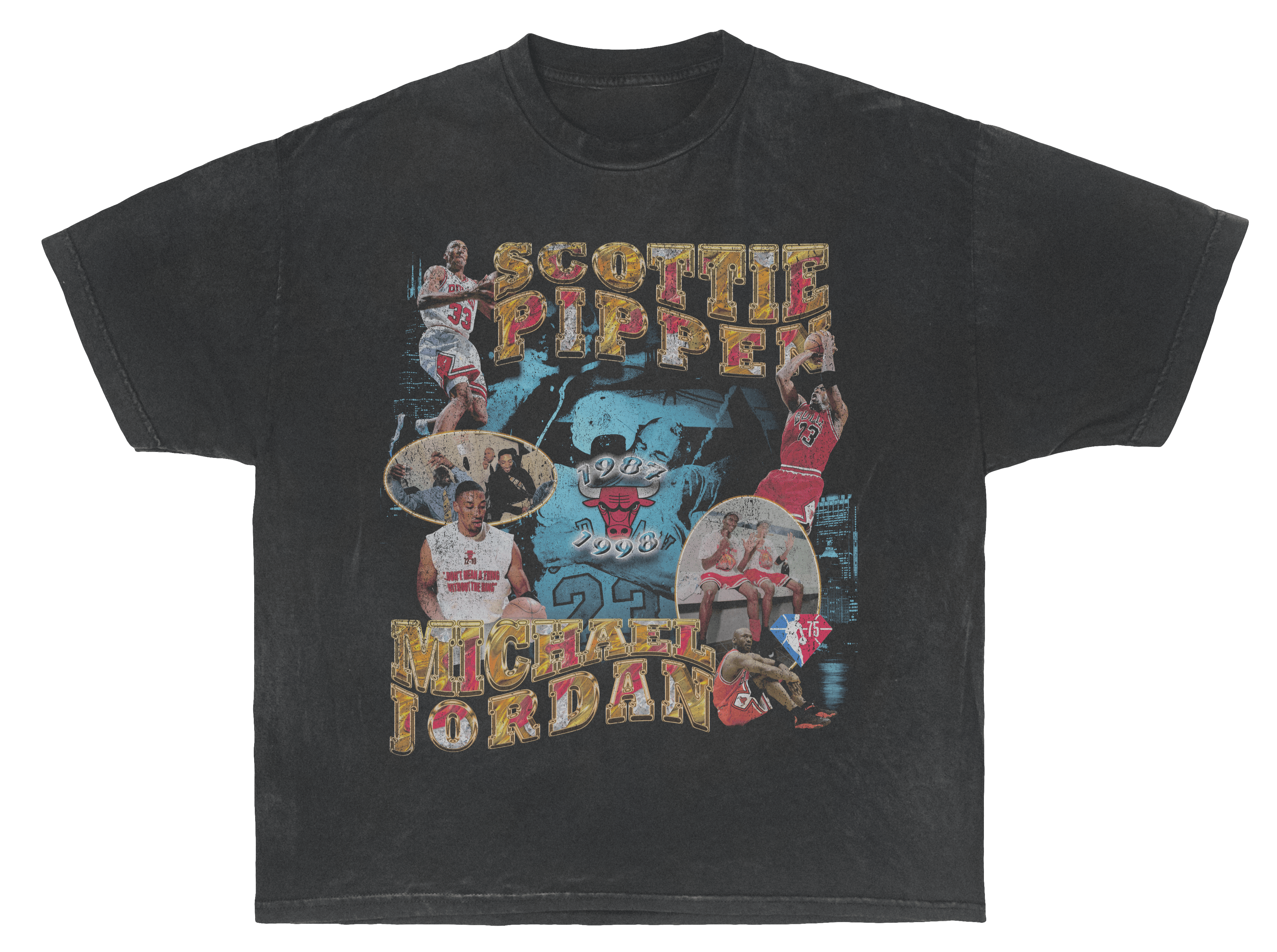 chicago bulls - michael jordan & scottie pippen - Brother Bear Supply